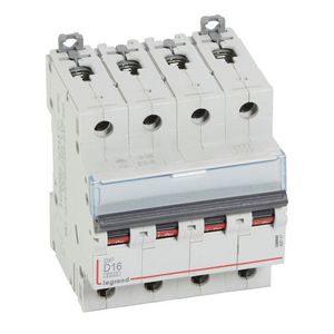 Installatieautomaat DX³ 6000A/10kA 4-polig D-karakteristiek 16A