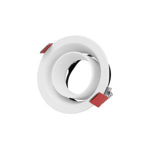 Inbouwarmatuur 50mm rond ø90mm verstelbaar wit