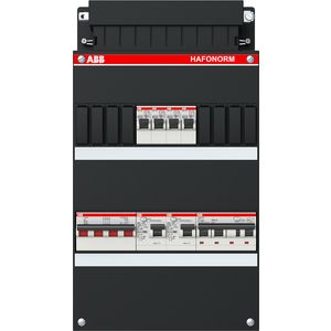 Groepenkast 4x achter 2x 30mA + HS + C 3-fasen