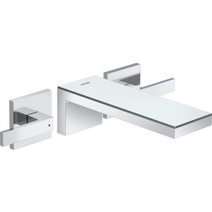 AXOR MyEdition 3-gats afbouwdeel wastafelmengkraan inbouw uitloop 221 mm chroom/spiegel glas excl. inbouwdeel