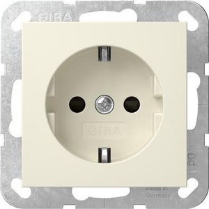 wandcontactdoos met randaarde Safety Plus System 55 creme wit