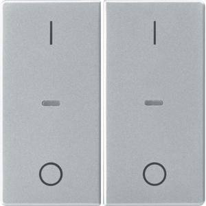 Drukknopmodule afdekking 2-v I/O berker Q.1/Q.3/Q.7 alulook