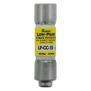 Zekering laagsp. 15A AC 600V 10x38 CC UL traag afk VVE=10