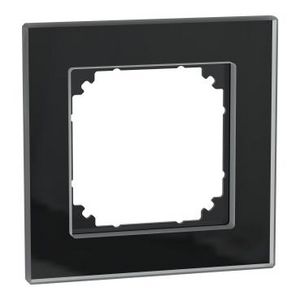 Afdekraam M-Elegance 1-voudig Glas Onyxzwart Systeem M