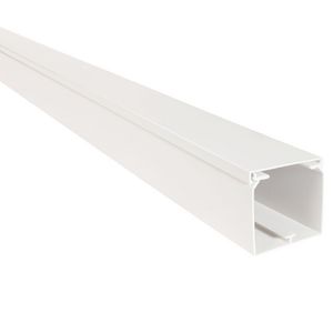 Lengte a 2m. kabelkanaal 30x30mm wit folieverpakt