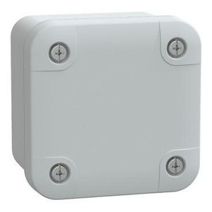 Doos ABS+deksel 74x74x56mm IP66/IK07 H10 RAL70 TBS/TBP