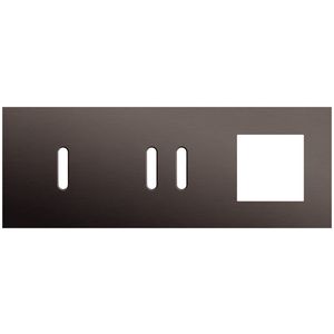 3-voudige afdekplaat horizontaal 71mm centerafstand voor een enkel