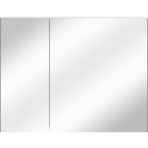 Sonia spiegelkast 900mm alu look 2xdeur enkel gespiegeld