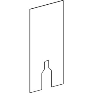 Frontafwerking MLith vloercloset 114 cm glas umbra