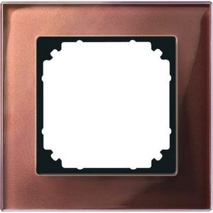 M-PLAN real glass frame 1-gang Mahogany brown