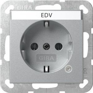 wandcontactdoos met randaarde TK ctrl.l. System 55 kl.alum.