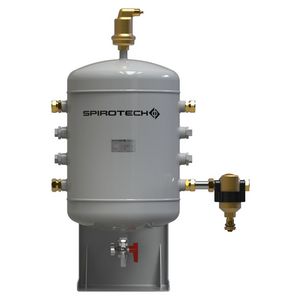 Buffervat SPIROSTORE rvs 30ltr. incl. snelontluchter en vuilafscheider met magneet