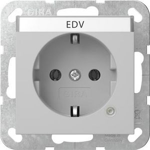 wandcontactdoos met randaarde ctrl.l. + TK System 55 grijs m