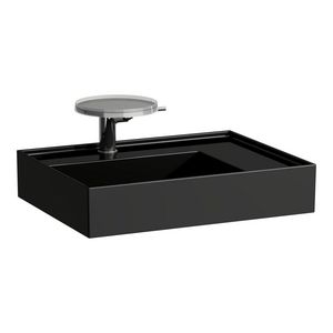 Wast. sAPhirkeramik rechts 600x460mm m.kraangat glossyblack