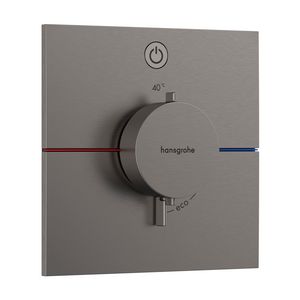 ShowerSelect Comfort E thermostaat afbouwdeel tbv inbouw voor 1 functie Brushed Black Chrome
