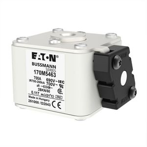Zekering hoge snelheid 700A AC 690V 200kA 2 aR IEC UL VVE=6