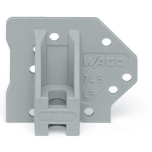 Afsluitplaat met flens grijs 745-140 VVE=100