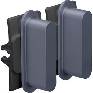 Rocker set tweevoudige schakelfuncties alu blue grey