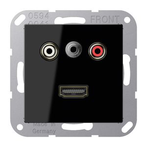 Afdekking A500 zwart voor Audio/Jack/HDMI