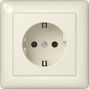 wandcontactdoos met randaarde v.afd.pl. Gira Standard 55 creme wit