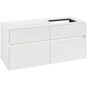 Wastafelonderkast Collaro 1200x548x500mm Glossy White C114B0DH
