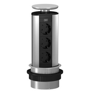 Deskbox inzinkbaar de inbouw in tafelbladen alu 6116862