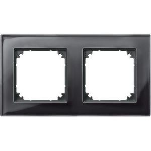 Afdekraam M-Elegance 2-voudig Glas Onyxzwart Systeem M