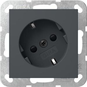 wandcontactdoos met randaarde 30° + Safety Plus System 55 antraciet