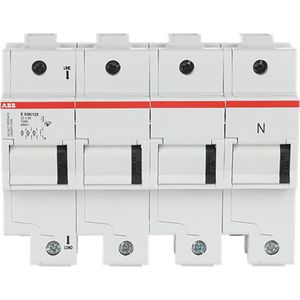 Zekeringhouder voor 22 x 58mm zekeringen 3p+N max 100A