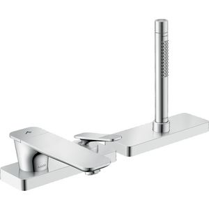 Afbouwdeel 3-gats 1-hendel badrandkraan sBox Cubic Cut greep chroom Citterio-C
