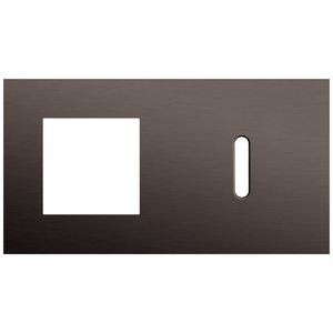 2-voudige afdekplaat horizontaal 71mm centerafstand voor een 45x45mm