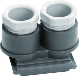 Invoerstuk voor dubbele buisinvoer M20 x 1,5 W.1 grijs
