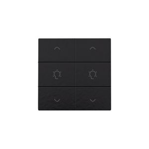 Dubbele dimbediening Home Control piano black coated
