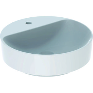 VariForm opzetwastafel rond met kraanbank 45cm zonder overloop KeraTect/wit
