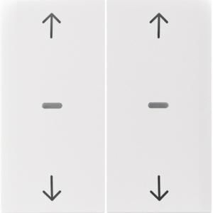 Drukknopmodule afdekking 2-v pijlsymb berker S.1/B.3/B.7 glans
