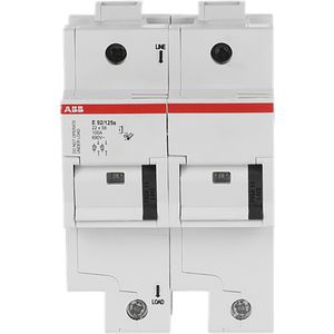 Zekeringhouder voor 22x58mm zekeringen 2p max 100A+indicato