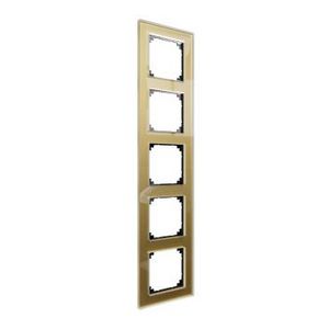 Afdekframe Merten M-Plan glas 5-voudig goud