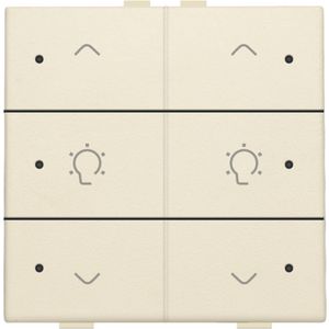 Dubbele dimbediening met led Home Control cream