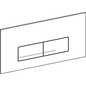 Bedieningspaneel XT KANTOS DF toilet dual flush 2-toets glas wit