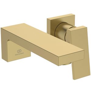Wandmengkraan 5l/min m. uitloop 180mm 2 opbouw brushed gold Extra