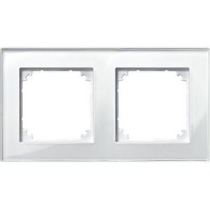 Afdekraam M-Elegance 2-voudig Glas Briljantwit Systeem M