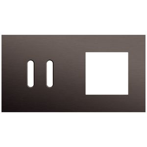 2-voudige afdekplaat horizontaal 71mm centerafstand voor een tweev