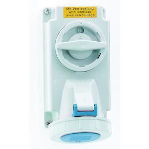 Wandcontactdoos 9h 16A 5P 230V IP67 170x90 QC A/V Ni