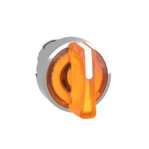 Kop voor verlichte keuzeschakelaar 3 standen Ø22mm Geel