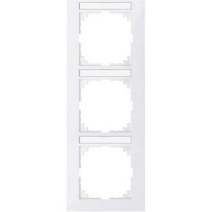 Afdekframe Merten M-Pure 3 stellen tekstveld verticaal,polar