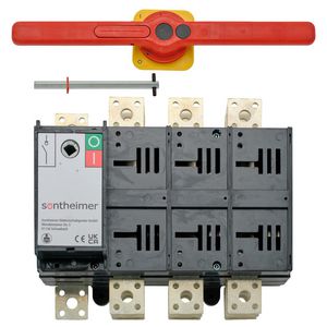 Hoofdschakelaar nood-uit 2500A 3P bodemmontage met as/hendel