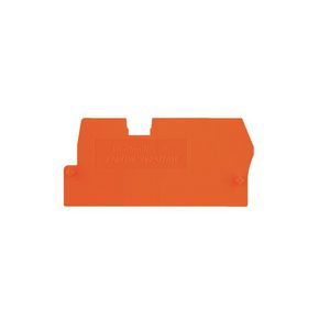 Afsluit- eindplaat oranje h:58mm b:2.5mm V-0, VVE=50
