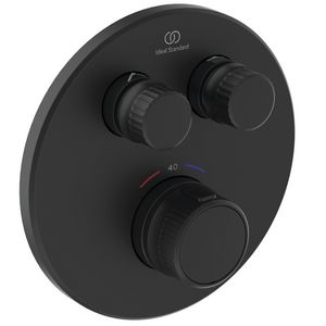 Douchethermo. 2 functies rond (afbouwdeel) silk black Ceratherm Nav