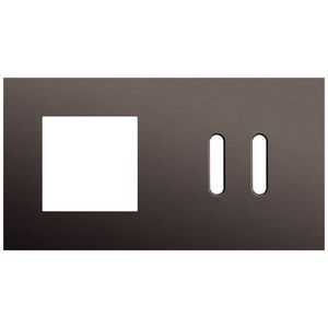 2-voudige afdekplaat horizontaal 71mm centerafstand voor een 45x45mm