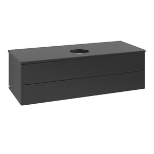 Wastafelonderkast Antao 1200x360x500mm Black Matt Lacquer K21010PD